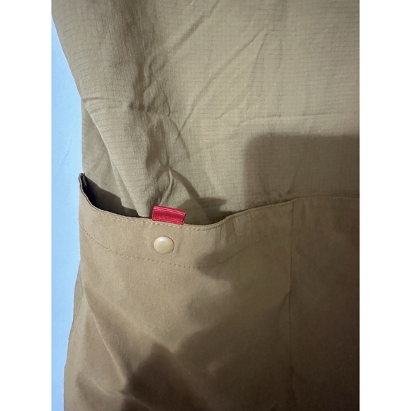 Topo Designs Nylon Utility Tank Vest Khaki Back Pockets Size Small NWOT - Picture 6 of 9